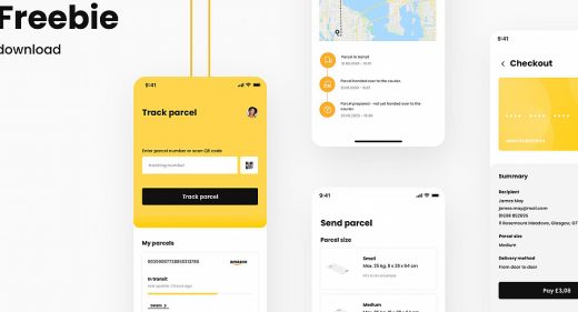 Parcel Delivery App Figma template