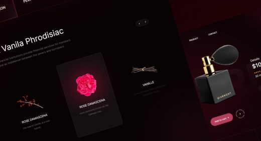 Perfume shop Figma website concept