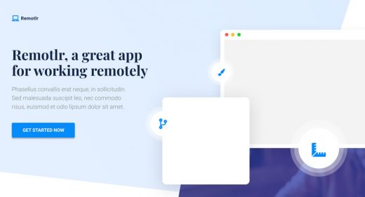 Remotlr Landing page template