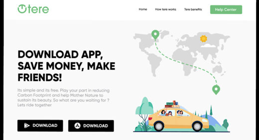 Ride sharing Figma website template