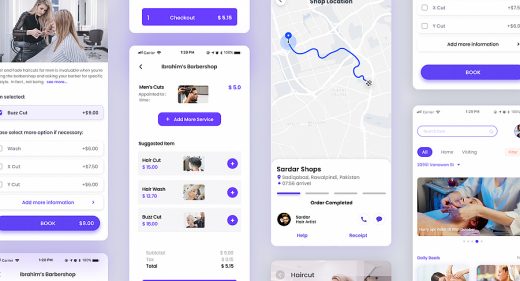 Salon app concept for Figma