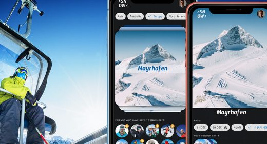 Skiing app mobile template