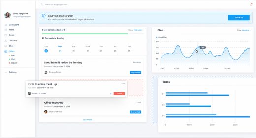 Skill management dashboard template