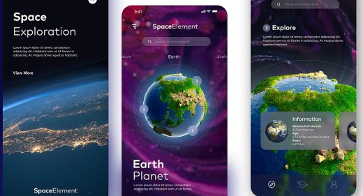 Space mobile app concept