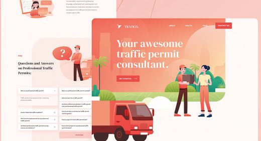 Traffico Figma landing page template