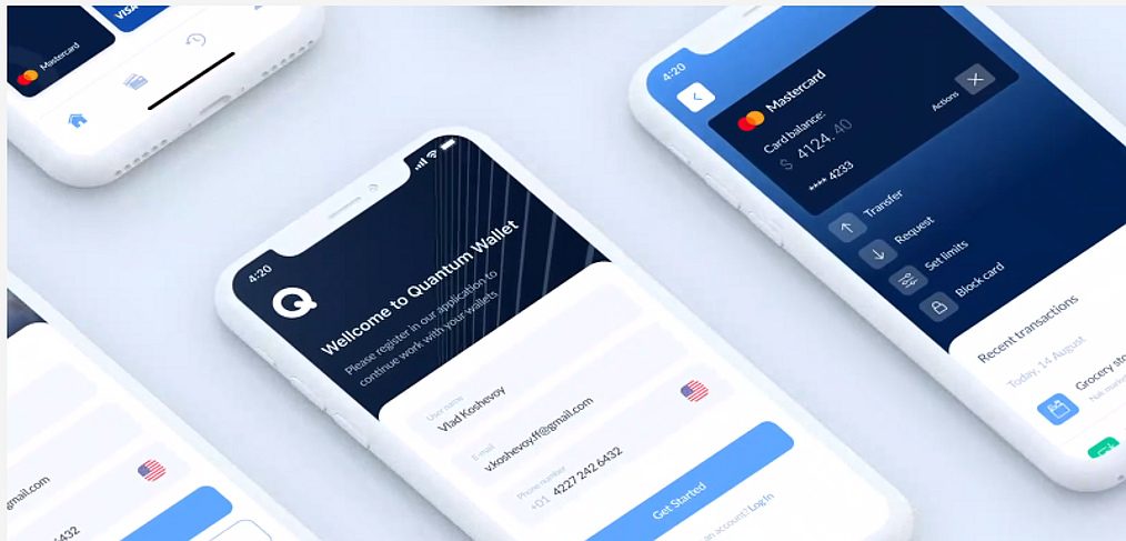 Wallet app Figma mobile template