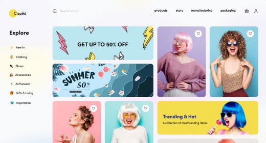 Wigs ecommerce Figma template