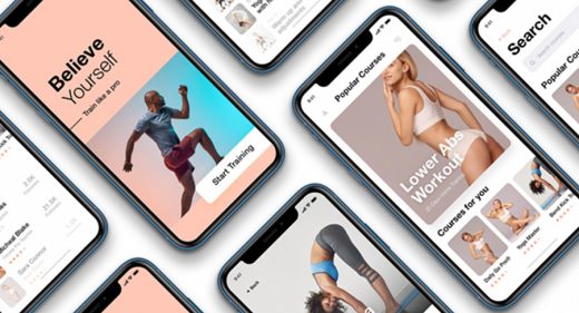 Workout free Figma app UI kit