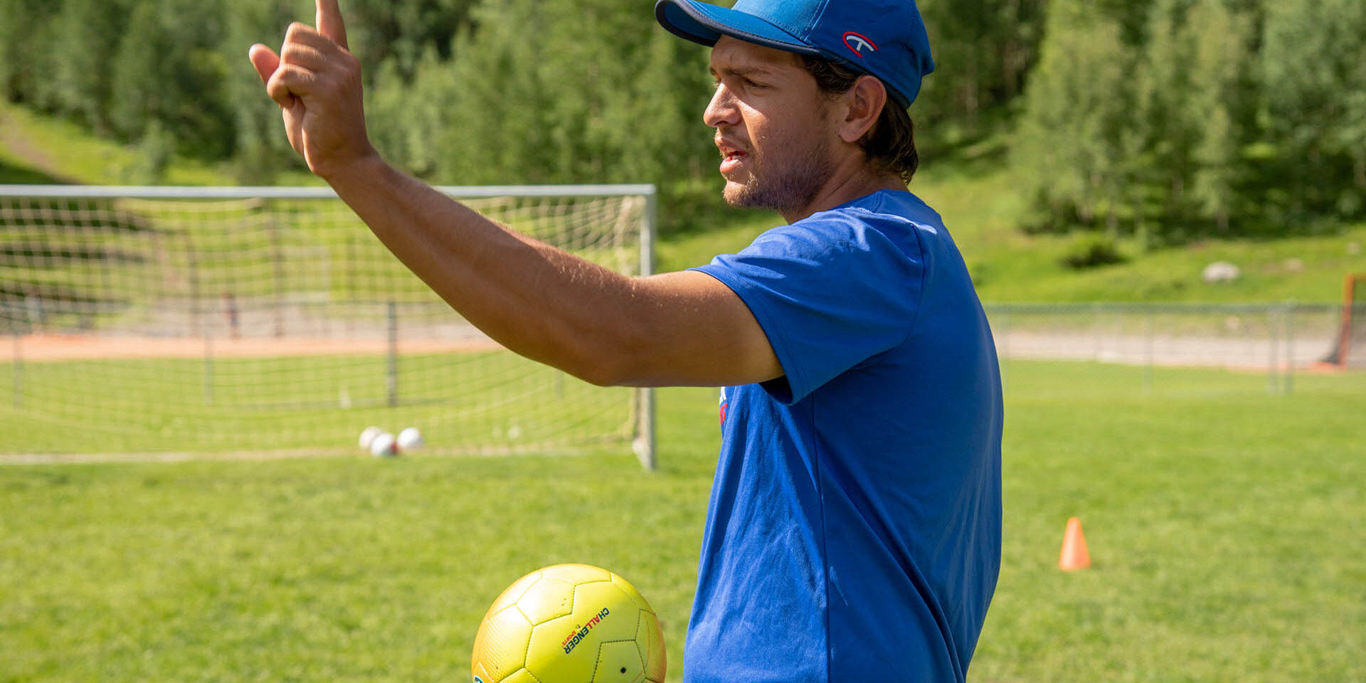 Coaching on a soccer camp Coaching on a soccer camp